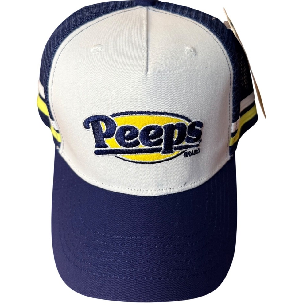 Tipsy Elves Peeps Logo Hat Navy Blue White Trucker‎ Snapback NEW